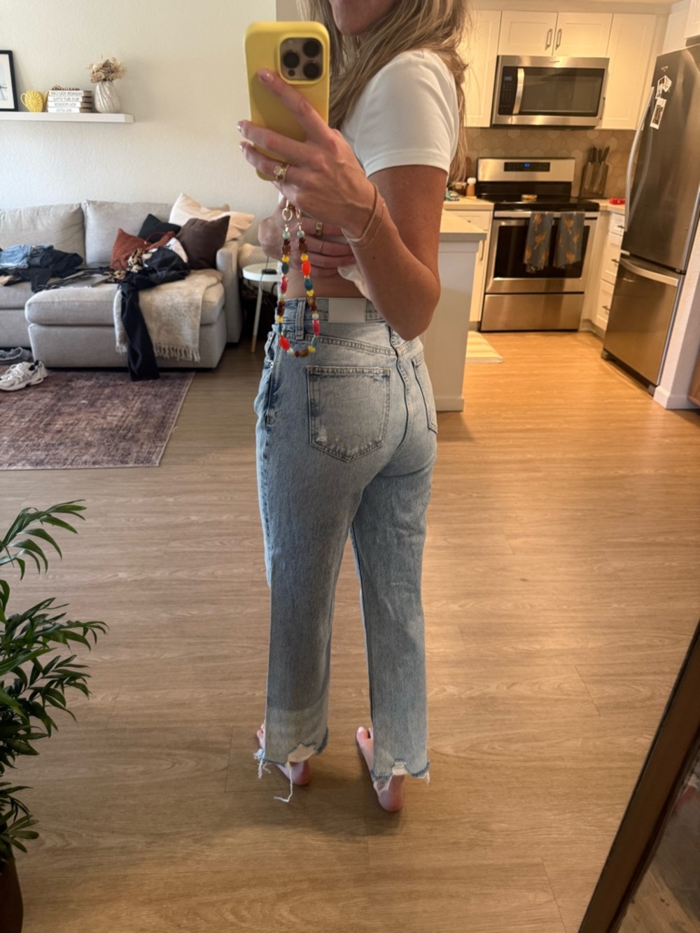 pistola Light Wash High-Rise Straight Jeans